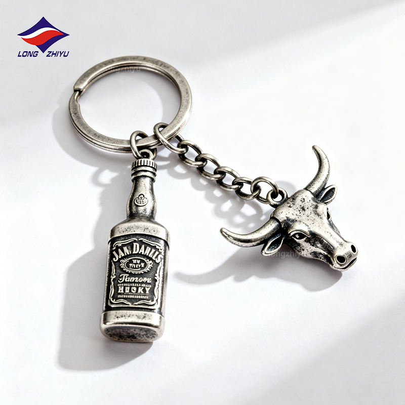 Cowboy Key Rings Longzhiyu 20 Years Key Holder ODM Factory Cowboy Zinc Alloy Metal ...