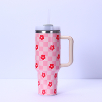 Gobelet isotherme personnalisé de 40 oz avec paille, en acier inoxydable 304, tasse de voiture isolée sous vide, mug d'eau portable pour voyage en extérieur, vente en gros