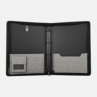 Organizador de Documentos de 3 Capas, Tarjetero, Bolso de Mano con Textura de Cuero de Terciopelo Ártico, Carpeta de Archivos de Oficina