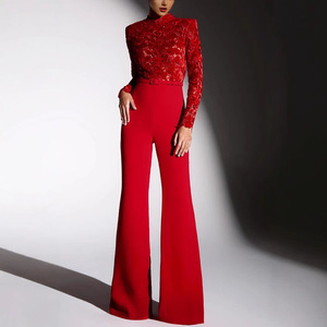 <span class=keywords><strong>Combinaison</strong></span> décontractée ample à manches longues avec ceinture et <span class=keywords><strong>pantalon</strong></span> pattes d'éléphant pour l'automne et l'hiver - Product Image 1