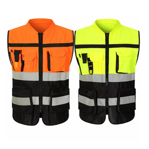 <span class=keywords><strong>Gilet</strong></span> de <span class=keywords><strong>sécurité</strong></span> brillant respirant haute visibilité avec sangles et poches réfléchissantes pour le travail dans les aéroports et la <span class=keywords><strong>sécurité</strong></span> routière - Product Image 1