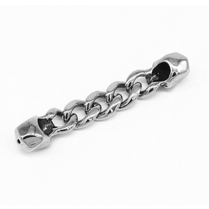 Stainless Steel Skull Chain <b>Bracelet</b> <b>Beads</b> For <b>Bracelet</b> <b>Making</b> Irregular Shape Vintage Style Jewelry Findings Components - Product Image 2