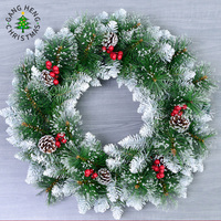 Nouveautés 2020 : Fournitures d'artisanat, décorations de Noël en PVC, ornements suspendus pour sapin, couronnes de Noël décoratives