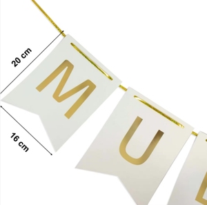 Nouveau 2024 moyen-orient vacances fête lune alphabet bannière tirer drapeau scène mise en page accessoires décoratifs - Product Image 5