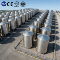 Réservoir de stockage industriel en acier inoxydable de 1000 litres (vertical/horizontal) certifié ASME CE