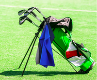 Serviettes de nettoyage de balles de golf en microfibre gaufrée personnalisées, style sport, douces, accessoires et cadeaux de golf pour les membres du club