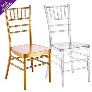 Best Selling Party Banquet Furniture Customize Gold White <b>Metal</b> Tiffany Chiavari <b>Chair</b> Dining Wedding for Sale - Product Image 1