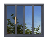 Ventana Abatible Lateral de Aluminio Resistente a Huracanes, Insonorizada, con Vidrio Templado, Diseño con Certificación Energy Star, para Baño de Villa