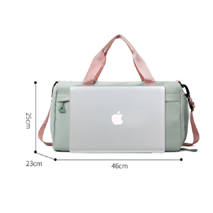 Sac de sport et de voyage personnalisé, coloris au choix, pour entraînement, yoga, voyage, nuit, week-end, avec compartiment à chaussures - Product Image 2
