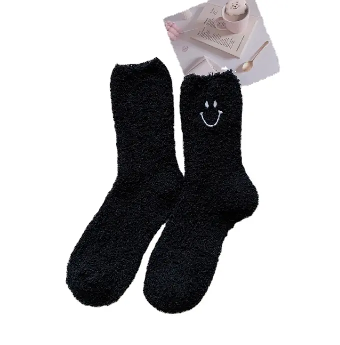Носки для пола с вышивкой в виде смайлика