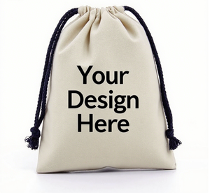 Pochette personnalisée en coton Sac à cordon en toile biologique avec logo - Product Image 3