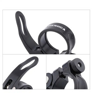 Collier de Selle de Vélo 31.8mm 34.9mm en Alliage d'Aluminium VTT à Libération Rapide Noir/Rouge/Argent - Product Image 3