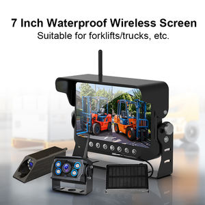 IP67 वाटरप्रूफ 7 इंच आईपीएस डीवीडी मॉनिटर, फोकलिफ्ट के लिए साइड और बैकअप वायरलेस कैमरा, सोलर पावर बैंक कॉर्डलेस स्क्रीन किट - Product Image 3