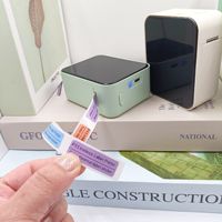 Mini imprimante thermique adhésive portable avec interface USB, imprimante de reçus noir et blanc pour étiquettes autocollantes DIY