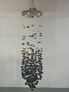 <span class=keywords><strong>Lampadario</strong></span> di Lusso in Pietra Nera per Hall di Hotel, Produzione OEM all'Ingrosso Diretta dalla Fabbrica - Product Image 2