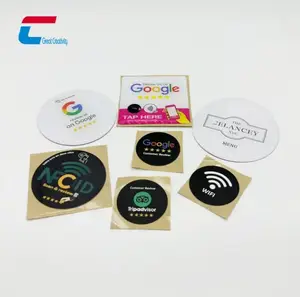 Customized QR Code NTAG 213 NFC Google Review Stickers for Customers to Leave Feedback