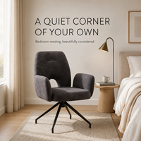 Fauteuils modernes personnalisables en gros pour salon, chambre et bureau, avec revêtement en tissu velours, assise en mousse et rotation automatique à 180°