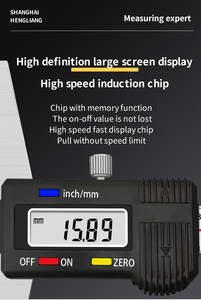 Hengliang เวอร์เนียสแตนเลสดิจิตอลคาลิเปอร์สล็อตคู่<span class=keywords><strong>เข็ม</strong></span>วัดหัวตะขอเดียวคาลิปเปอร์ดิจิตอลอิเล็กทรอนิกส์ความลึก - Product Image 4