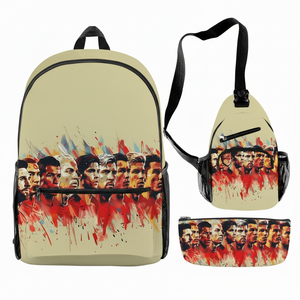 Sac à dos imprimé avec l'image d'une star du football mondial, bandoulière zippée de 11 pouces, léger, unisexe, élégant, sac à dos de sport imperméable - Product Image 6