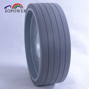 Neumático Sólido Antimarcas para Plataformas Elevadoras de Tijera Genie Skyjack Dingli GR 12 15 20 10x3, Fabricante de Neumáticos AWP - Product Image 1