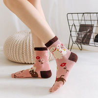 Chaussettes Tabi à Deux Orteils Séparés en Gros pour Femmes, Chaussettes en Coton de Type Crew, Nouveauté Amusante et Joyeuse pour Filles