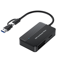 Lector de Tarjetas USB 3.0 Tipo-C 4 en 1 Usado, Compatible con CF/SD/TF/MS, Velocidad de Transferencia de 5 Gbps, Compatible con Laptops, en Stock