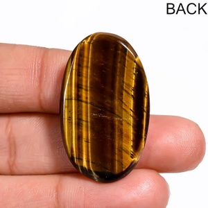 39ct Hand-Polished <b>Tiger</b> <b>Eye</b> Cabochon Natural Loose Oval Cut Gemstone for Creative Hand-Crafted <b>Jewelry</b> Design - Product Image 6