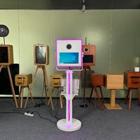 Harga Terbaik Photo Booth Selfie 15,6 Inci untuk Pernikahan, Kompatibel dengan Kamera SLR, Dilengkapi Stand Lampu RGB dan Printer