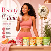 Poudre Protéinée au Collagène, Glutathion et Vitamines, Saveur Melon, Complément Alimentaire pour la Beauté
