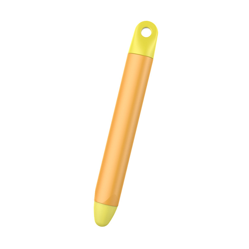 Corde orange avec trou de suspension - Stylo à tête en silicone liquide