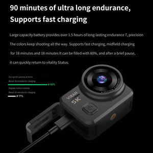 Caméra d'action personnalisable, vision nocturne, enregistrement vidéo de <span class=keywords><strong>bonne</strong></span> qualité, 5K, écran tactile 2,0'', portable, étanche, caméra WiFi V10 - Product Image 3