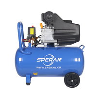 Compresseur d'air miniature SPERAN chinois portable 3HP 50L à piston lubrifié à l'huile, refroidi par air, alimenté en courant alternatif, à entraînement direct, 220V