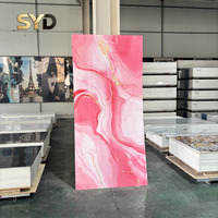 Plaque de marbre PVC 1220x2600mm au design moderne, imperméable et ignifuge pour la décoration intérieure dans le commerce et l'habitation