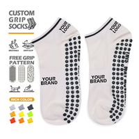 Chaussettes de yoga professionnelles écologiques, chaussettes de pilates antidérapantes en silicone à ressort, respirantes pour femmes, pour la salle de sport en intérieur