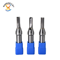 Mata Bor Router CNC Kayu Warrior OEM ODM Kustom TCT 3Flute Straight Groove 6mm 8mm Presisi Tinggi 55HRC Pemotong Kayu
