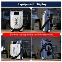 DMK Nouvelle machine de nettoyage au laser à fibre portable sur chariot, décapant de rouille, outil de nettoyage industriel des surfaces métalliques