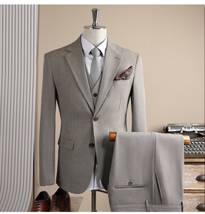 Blazer Monopetto da <span class=keywords><strong>Uomo</strong></span>, Vestibilità Slim, Collo a Revers, per Abiti Formali, Business e Matrimoni - Product Image 4