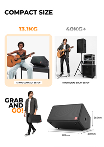 ลำโพงพกพา Musiccube T2 PRO กำลังขับ 480 วัตต์ ระบบเสียง PA สำหรับนักดนตรี ลำโพงระดับมืออาชีพ ใช้งานได้ทั้งภายนอกและภายในอาคาร 1 กำลังไฟ 700 วัตต์ - Product Image 4