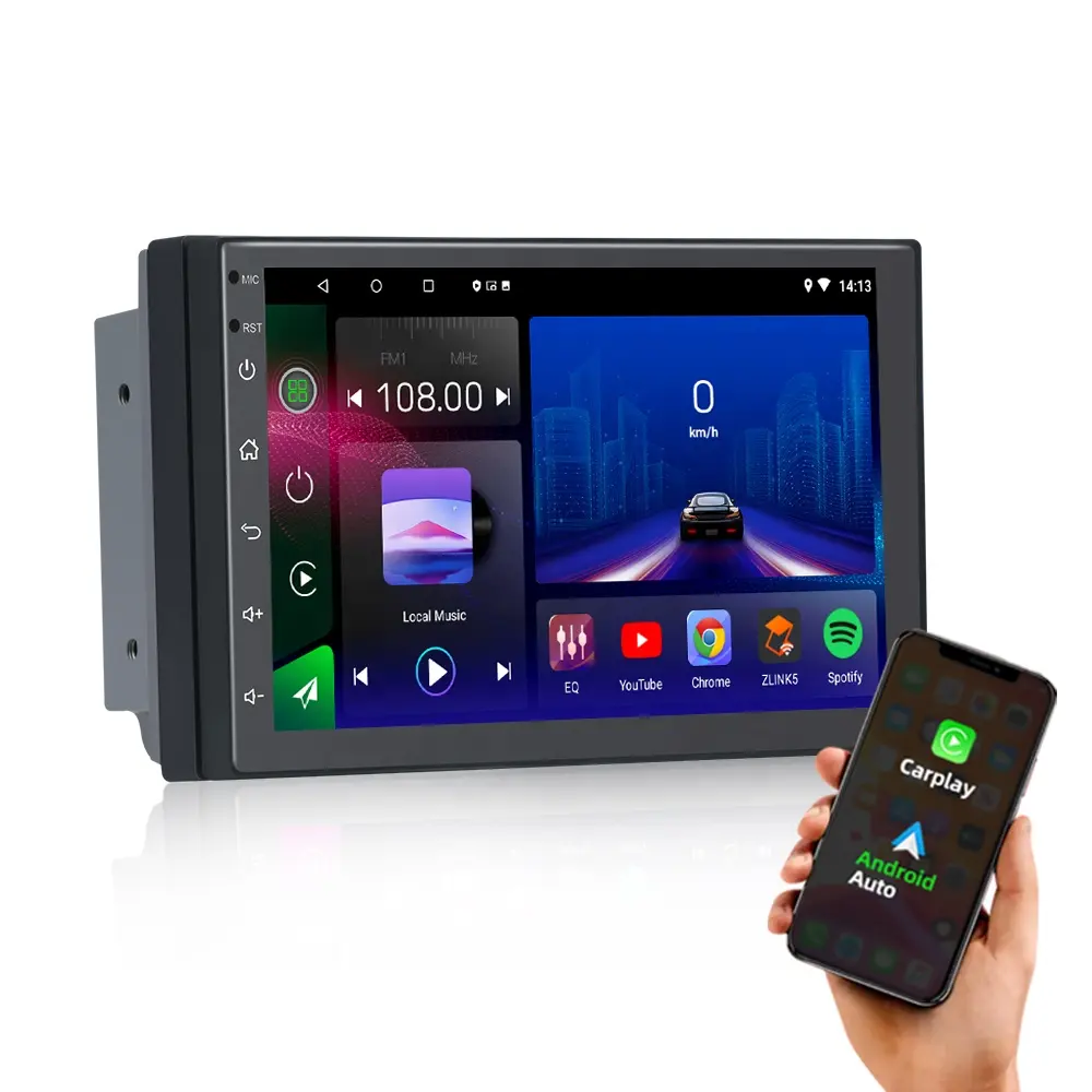 Универсальный сенсорный экран центральный мультимедийный Авторадио 2 Din 7 дюймов Gps автомобильный Android стерео радио плеер