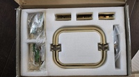 Charnière de douche murale moderne et élégante à 90 degrés en acier inoxydable pour porte de salle de bain, quincaillerie de porte en verre extérieure, pince à verre