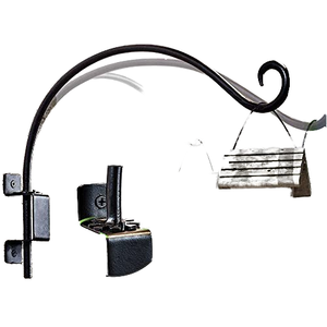 16" Black Metal Heavy-Duty Uncoated Customized Shape Plant Hanger <strong>Bracket</strong> Durable Outdoor Stable Bird Feeder <strong>Basket</strong> <strong>Hanging</strong> - Product Image 4