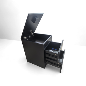 Étagère de rangement sécurisée et élégante pour armes à feu, avec compartiment secret pour objets de valeur, table de chevet avec serrure à carte NFC et support de rangement - Product Image 1