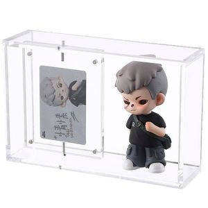 Acrylic Bar Display Stand Decoration Blind Box Storage Photo <b>Frame</b> Card Stand Handheld Rotating Photo <b>Frame</b> Badge Storage Box - Product Image 1