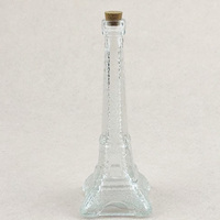Pot en forme de tour de verre de 40ml avec espace de cuisine sculpté en liège applicable au stockage des aliments