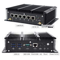 Mini PC Industrial Sin Ventilador HYSTOU, Core I7 10610U, 6 LAN 2.5G, I225, Router con Software PfSense, Dispositivo Firewall, Computadora 4K