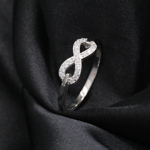 Пользовательские 8 Формы Кольцо Циркон Обручальное неограниченное кольцо 925 стерлингового серебра женщин - Product Image 2