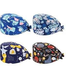 قبعات جراحية بيضاء سادة للأطباء أغطية غرف العمليات الطبية للممرضات والشعر - Product Image 3