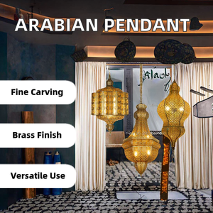 SIMIG Arabian Style geschnitzte Eisen Vintage Messing Kronleuchter Retro Loft Küche Pendel leuchte Indoor Outdoor Garden Classic Hollow - Product Image 2