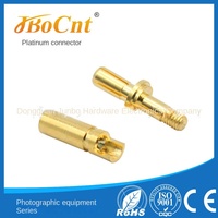 Venta Directa de Fábrica Jbocnt JB-YP-001 Conectores de Cobre para Auriculares y Micrófono con Carcasa de Latón Chapado en Oro, Enchufe de Audio Dual de 6.35mm, IP65