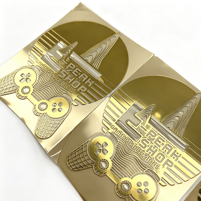 2026 Custom Self Adhesive Metallic Letters Labels Thin Electroform Gold Nickel 3D Logo Transfer Embossed Decals Metal Stickers